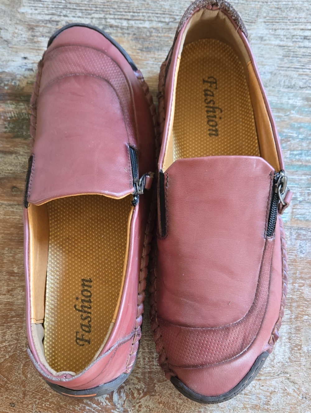 FASHION BRAND Men's Casual Moccasin Loafers Dark Brown Size 14    (POSH RM)